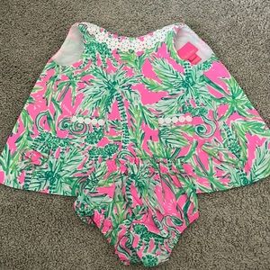 Lilly Pulitzer 3-6M Dress w/ Diaper Cover EUC